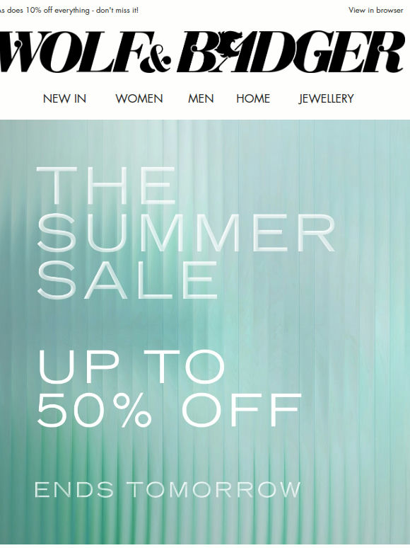 Up To 50% Off Ends Tomorrow!