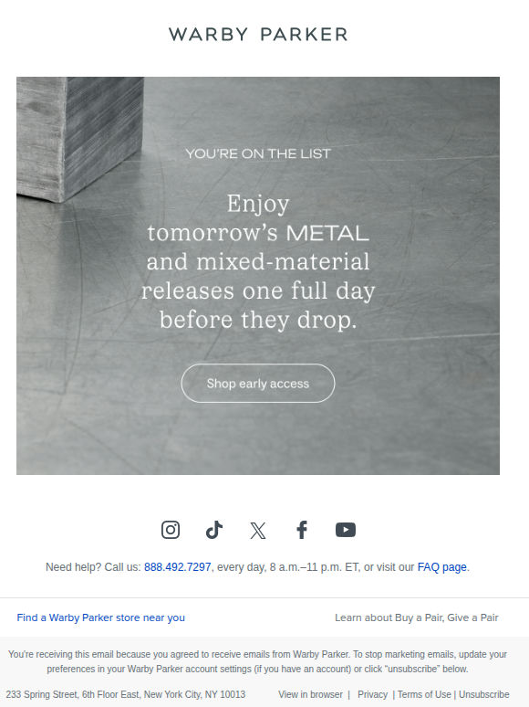 Your sneak peek at our new metals