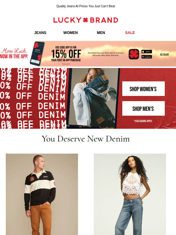 Here’s 30% Off Your Next Denim Pair!