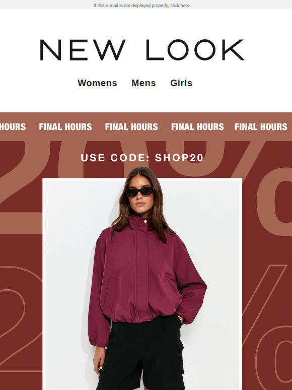 FINAL HOURS: 20% off EVERYTHING