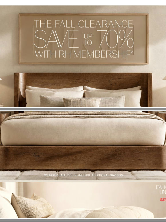 Save Up to 70% During the Fall Clearance