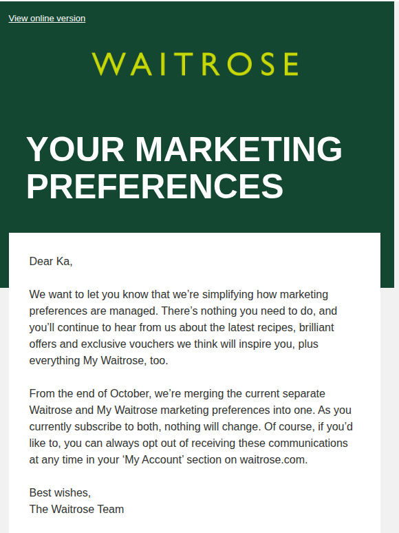 We’re simplifying your marketing preferences
