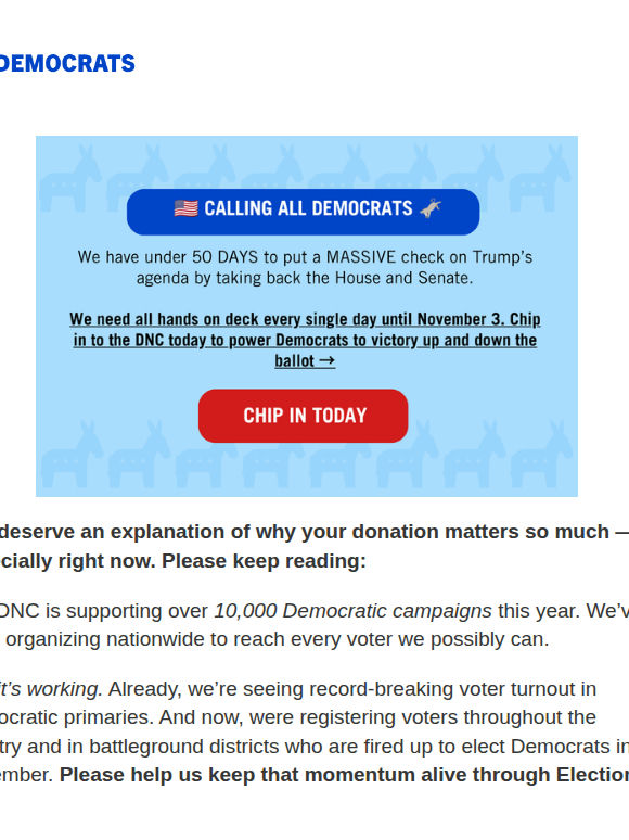 This is a message for all Democrats: