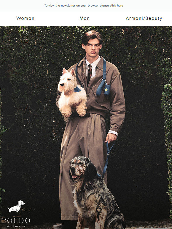 Discover the new Poldo Dog Couture x Giorgio Armani collection