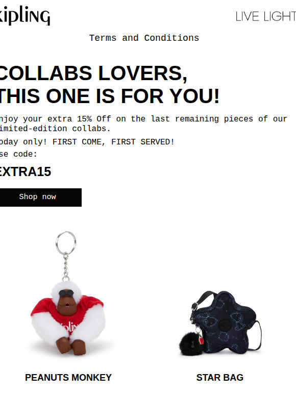 Ending tonight: Collabs lovers, this one is for you! Extra 15% off✨