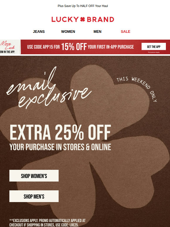 Take An Extra 25% Off This Weekend!