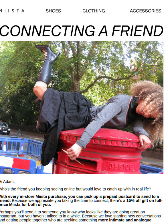 Connect your friend with Miista
