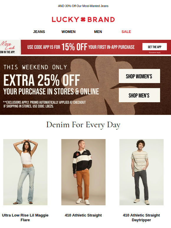 Email Exclusive: Extra 25% Off Your Order