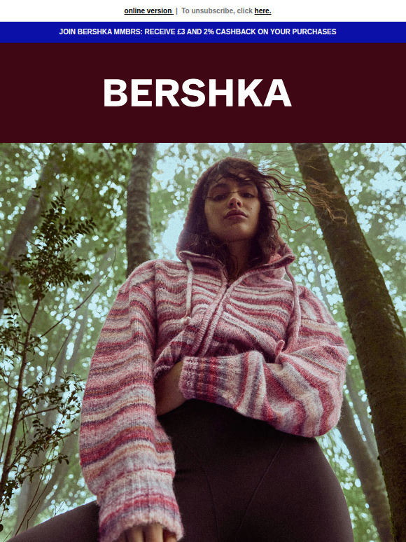 The new BERSHKA ACTIVE drop is waiting for you outside.