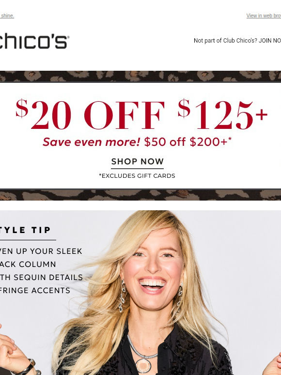 HOW FESTIVE! Up to $50 off our NEW collection!