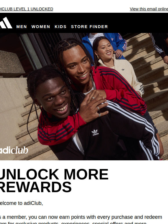 🎁 Welcome to adiClub! Explore your rewards