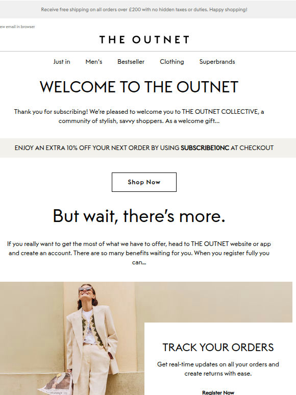 Welcome to THE OUTNET—here’s an extra 10% off