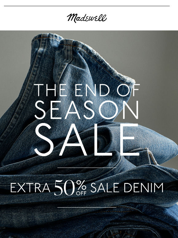 Extra 50% off sale denim
