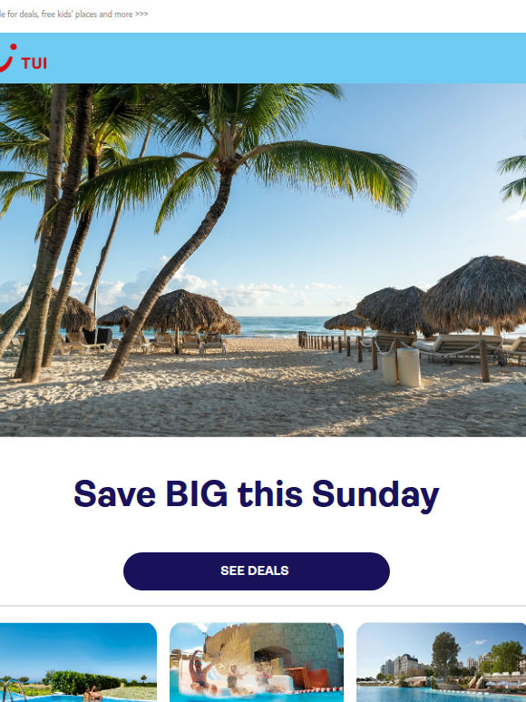  TUI Sale just dropped – snag the Sunday specials