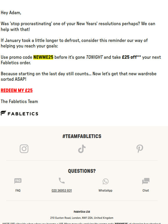 £25 OFF ends tonight!