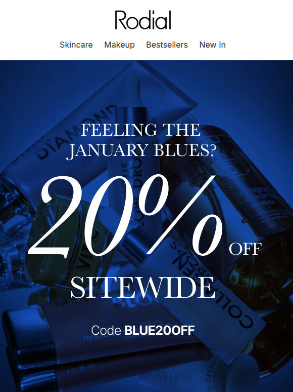 Sunday Scaries? Pre-Blue Monday Starts Now 20% OFF
