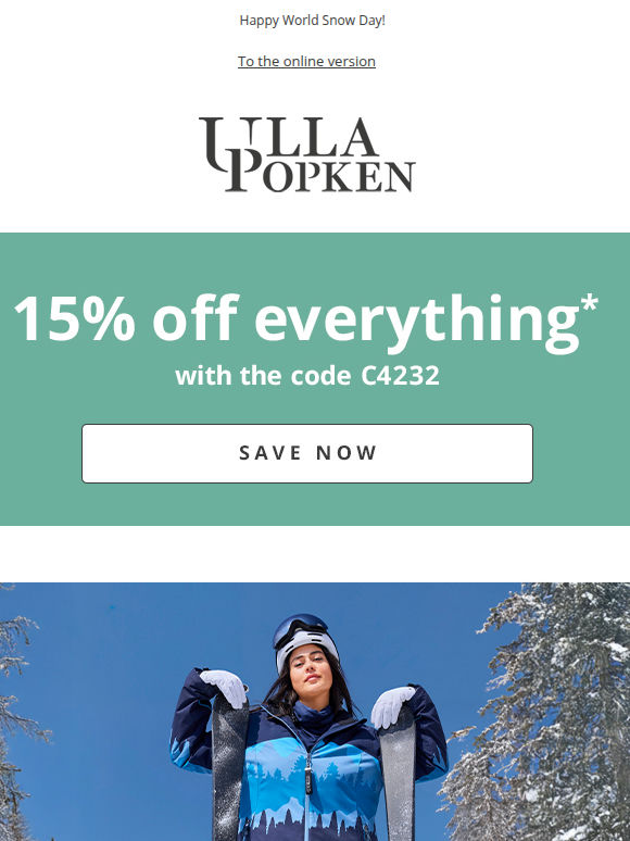 Don't miss out! ⚡ Get 15% off EVERYTHING!