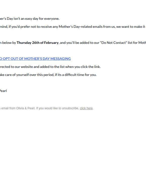 Don't want to hear about Mother's Day?