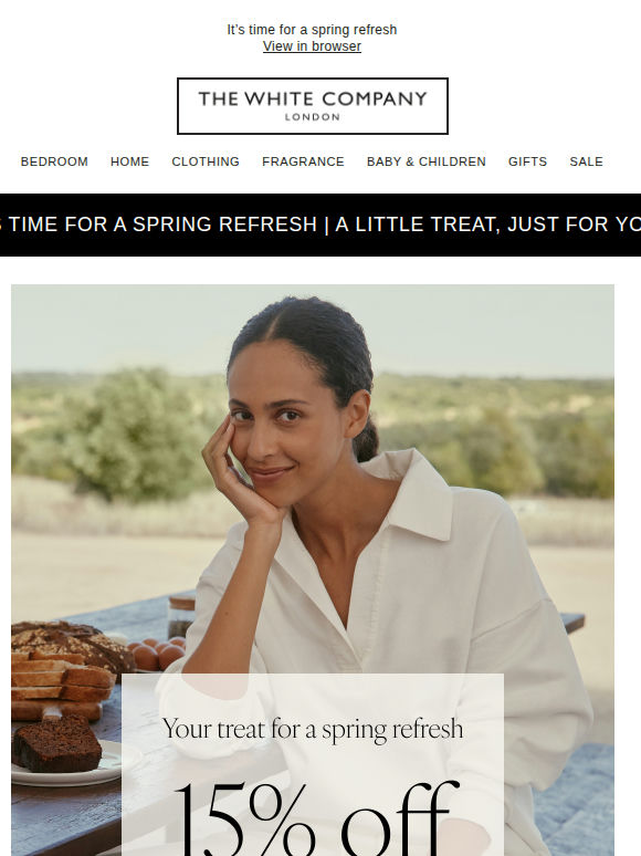 An exclusive 15% off, just for you