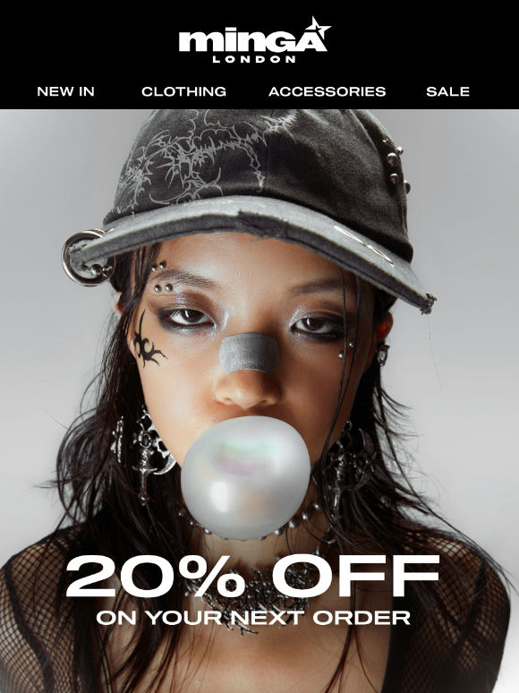 20% OFF UR NEXT ORDER!! 😎