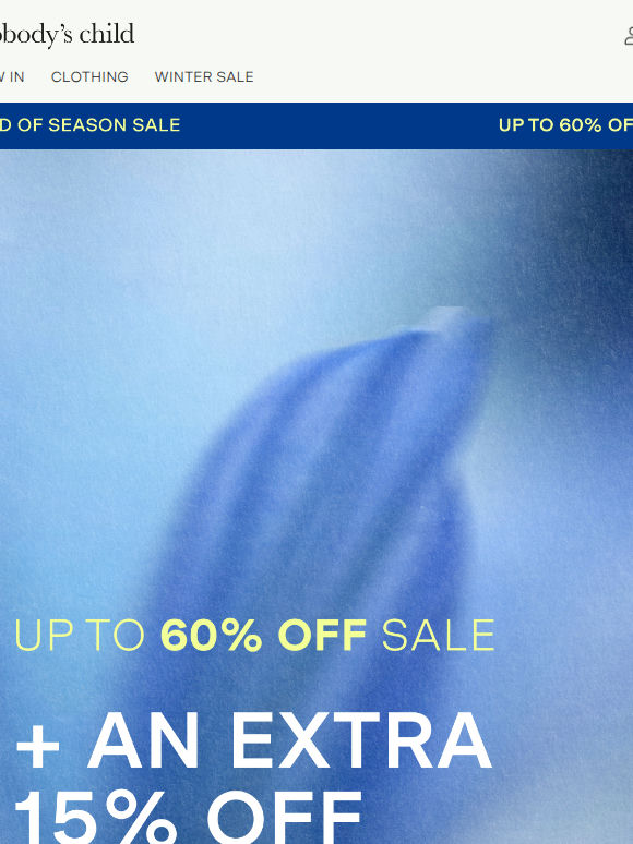 Extra 15% off sale