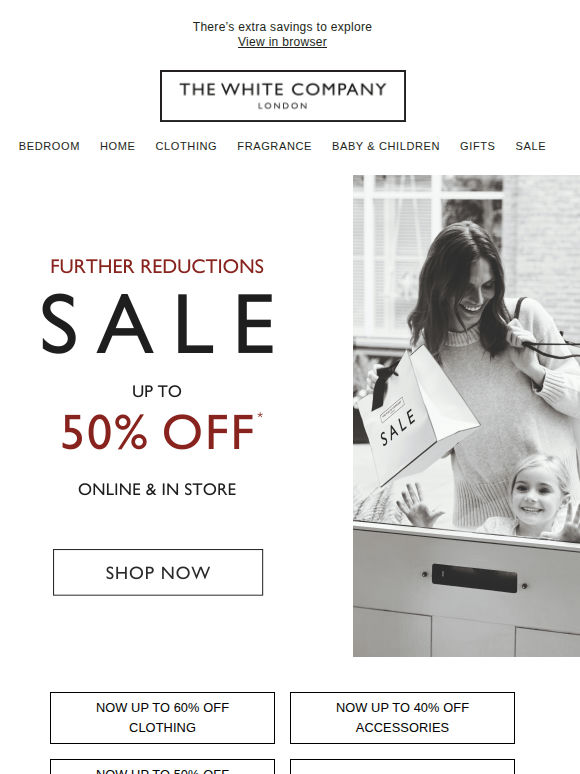 Further reductions are here | Up to 50% off sale