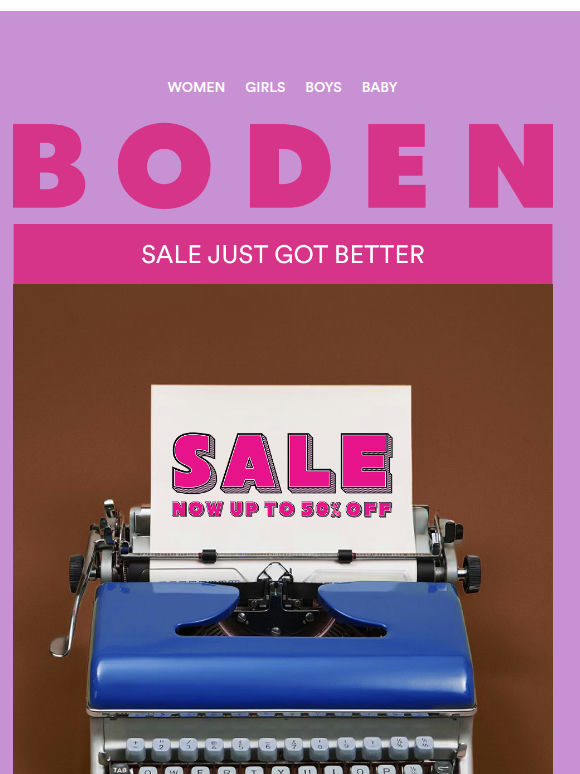 Hot off the ribbon: SALE now up to 50% off