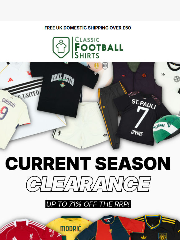 Save BIG in our Current Season Clearance 🤯