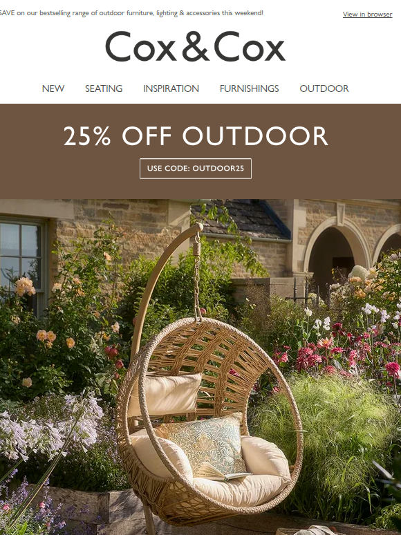 Don't miss 25% OFF your spring garden refresh