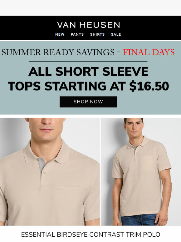 FINAL DAYS ⏰ $16.50 POLOS