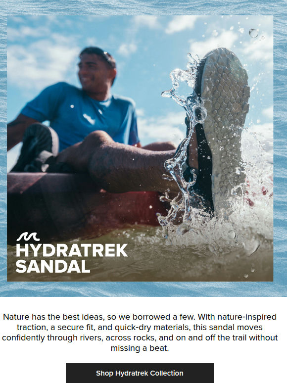 The Hydratrek Sandal: Your lotta grip, go rip amphibious sandal.
