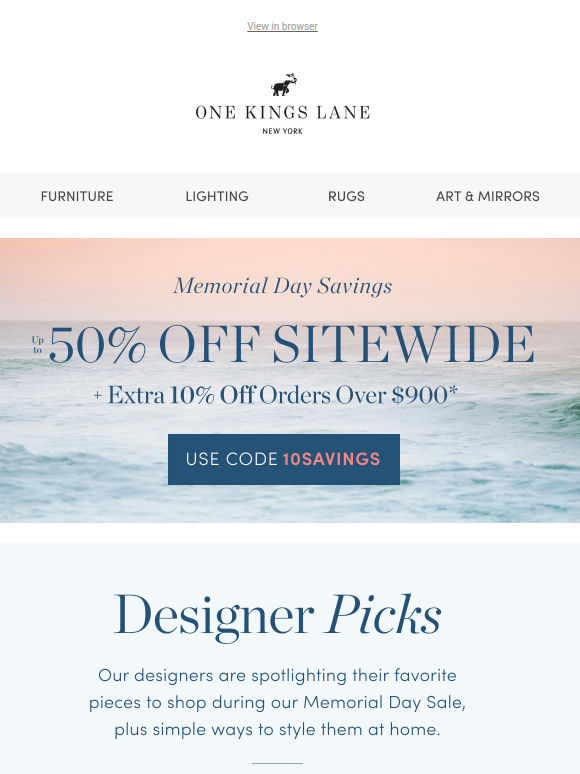 Shop the Memorial Day Sale Like a Designer — Up to 50% Off