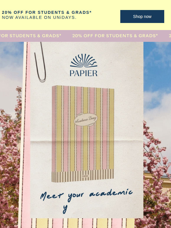 Academic year diaries are back