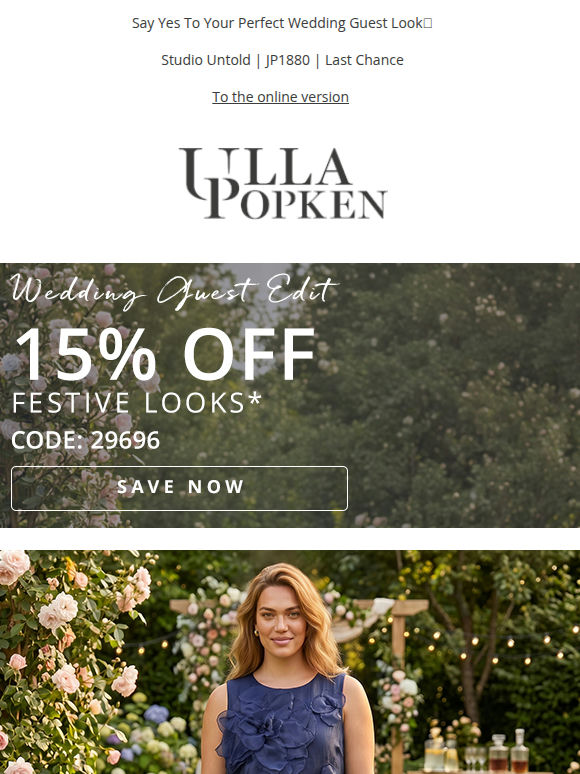 You're Invited: 15% Off Festive Looks! 💌