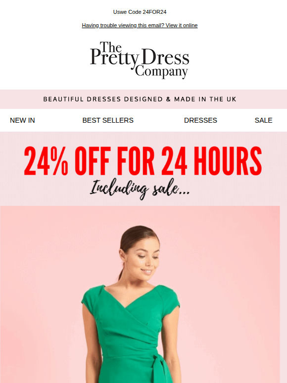 24% Off Everything including Sale for 24 Hours