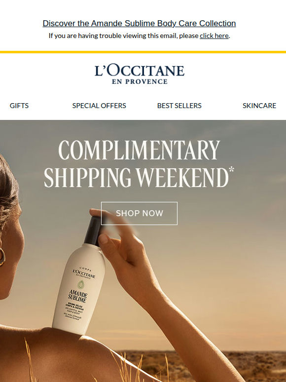 Complimentary Shipping Weekend is Back