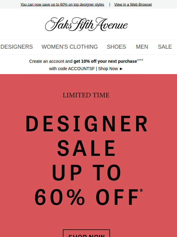 The sale just got 60% better