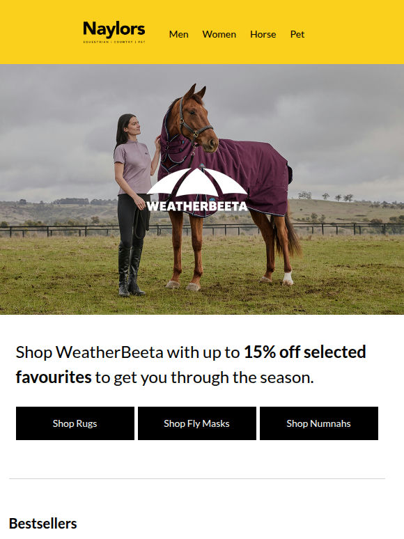 15% OFF Selected WeatherBeeta