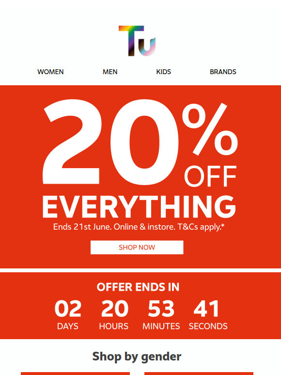 🌞 20% off everything now on