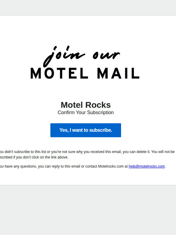 Confirm Your Subscription