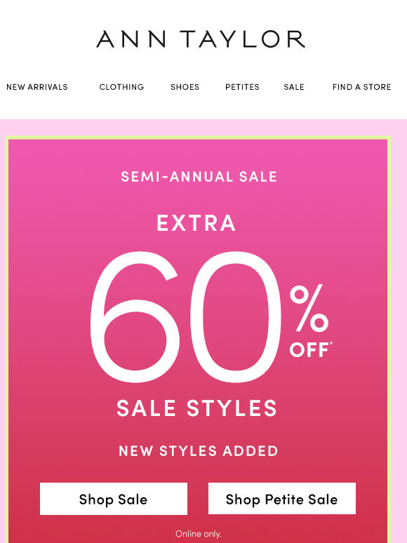 New Markdowns, Now An EXTRA 60% Off