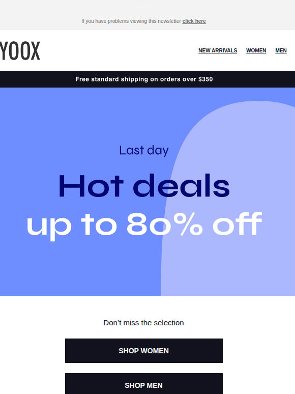 Last chance! Up to 80% OFF ends today