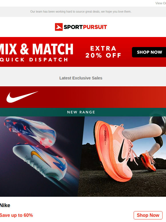Nike | Haglofs | Zamberlan | Polo Shirts  | Trending Sunglasses | Up to 75% Off!