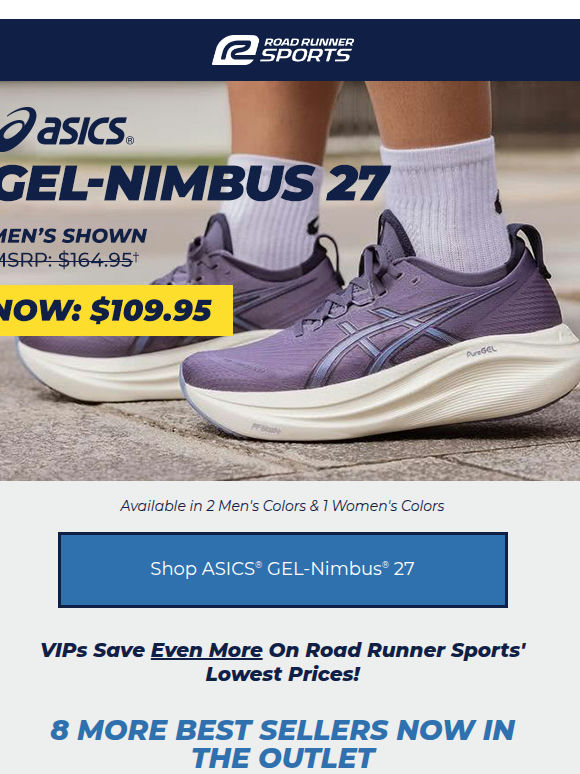 ASICS GEL-Nimbus 27, Now $109.95