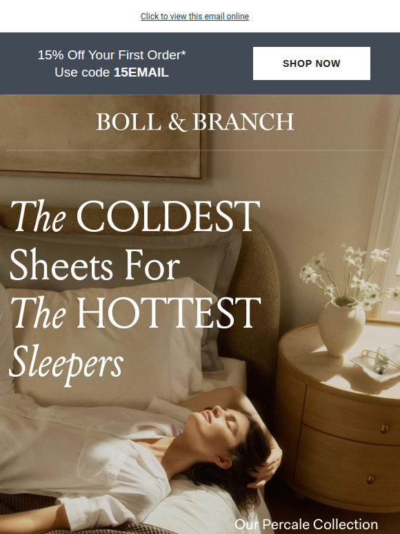 The coolest Percale for summer comfort