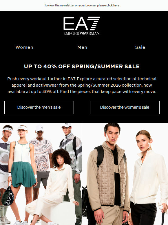 Up to 40% off -  Your next workout starts here
