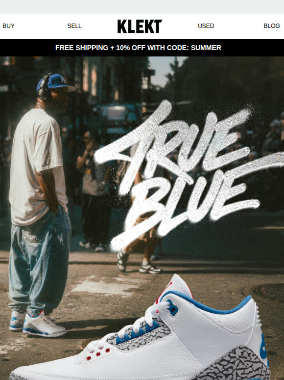 AJ3 True Blue is back. 10% off + free shipping