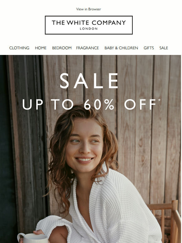 Up to 60% off sale