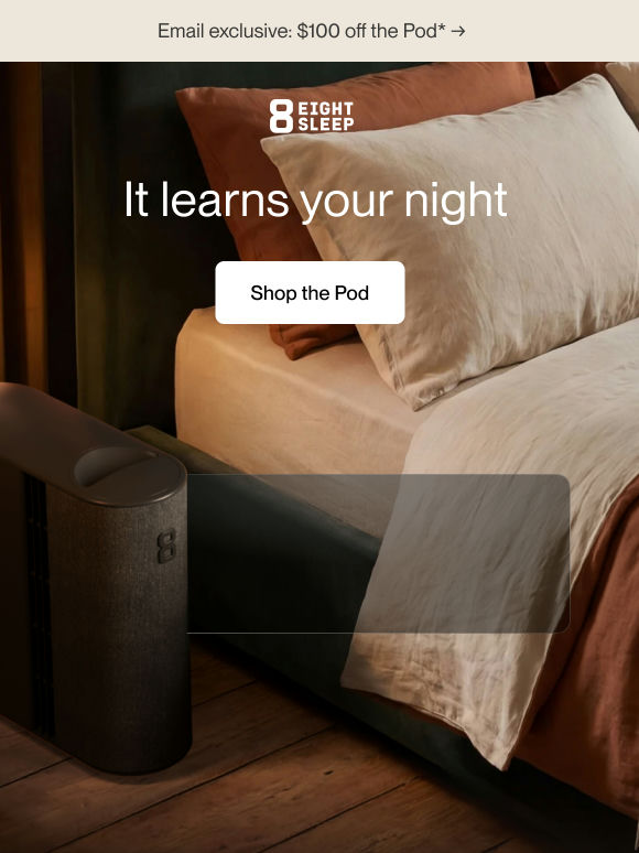 Your bed adjusts before you wake up hot*