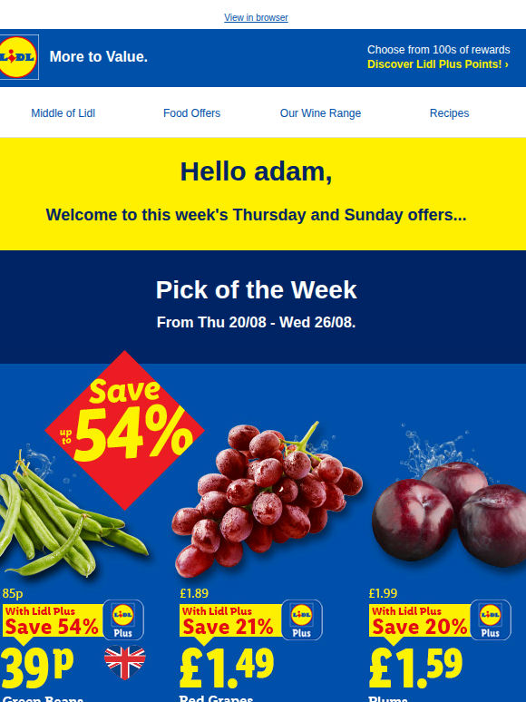 Save up to 54% on fruit and veg...delish! 😋